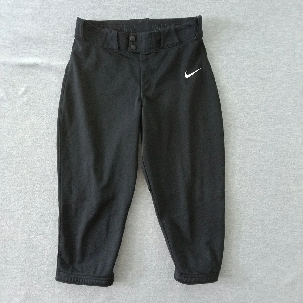 Nike Team Engineered Black Baseball Softball Knicker Pants Mens Small S